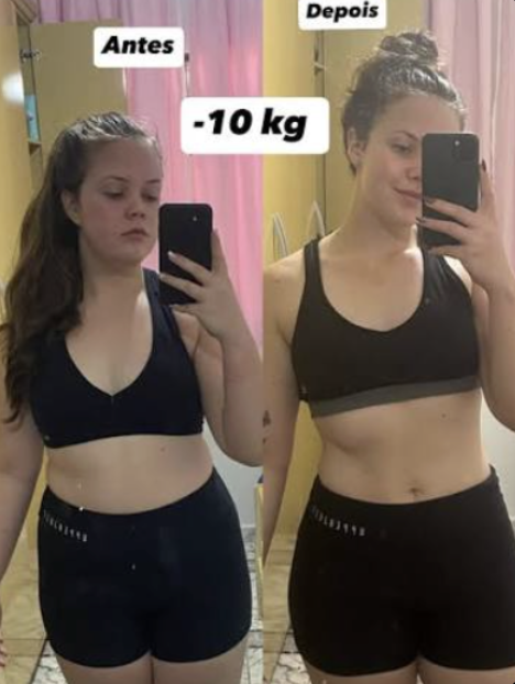 Registro pessoal de antes e depois compartilhado por cliente