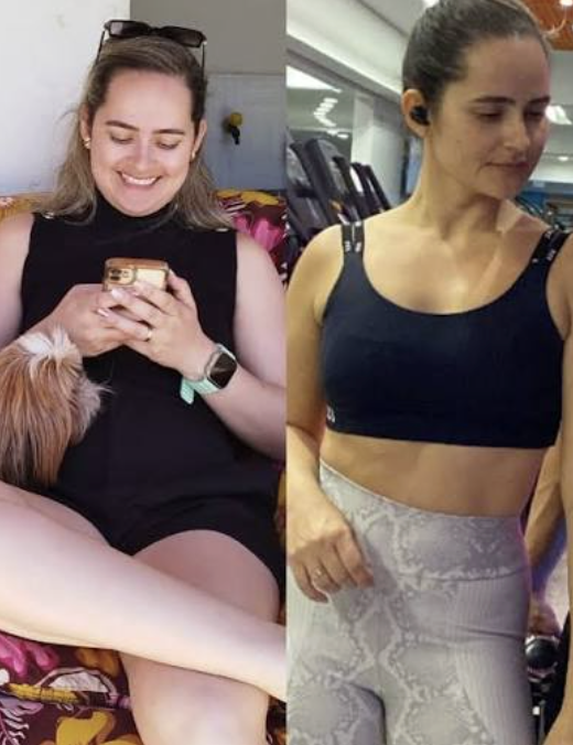 Registro pessoal de antes e depois compartilhado por cliente
